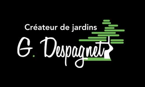Logo G. Despagne, créateur de jardins avec arbres stylisés